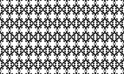 Obraz premium Monochrome Seamless Damask Style Swirl Pattern Tile For Elegant Classic Background