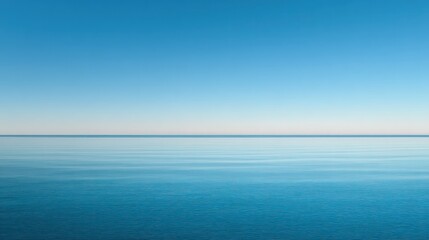 Obraz premium Tranquil blue ocean and sky landscape