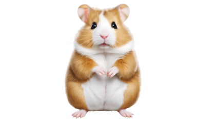 Cute hamster isolated on transparent background
