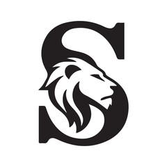 Premium Lion S Profile Illustration