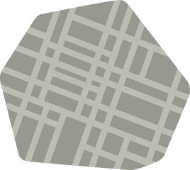 Irregular polygon road map tile with street grid
