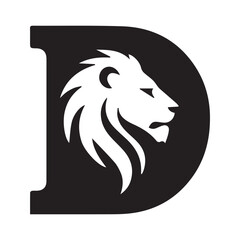 Majestic Lion D Vector Logo