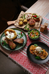 restaurant food. restaurant menu. photos for the menu