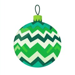 Obraz premium Christmas ornament ball christmas pattern zigzag.