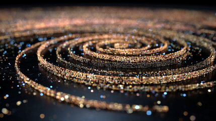 A holographic spiral of floating white-gold and silver data streams, glowing softly in motion—symbolizing digital flow, intelligence, and futuristic connectivity in hyperreal clarity.
