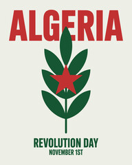Algeria Revolution Day November 1st Celebration Design