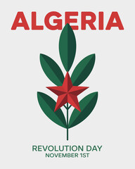 Algeria Revolution Day November 1st Celebration Design