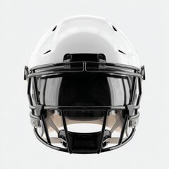 Fototapeta premium a white american football helmet - isolated on white background