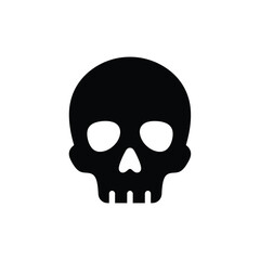 Skull Symbol Bold Silhouette Depicting Mortality and Danger in Gothic Style