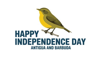 Happy Independence Day Antigua and Barbuda Bird National Celebration