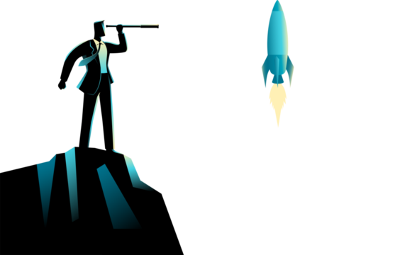 rocket on a white background