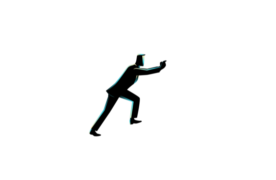 silhouette of a young man jumping