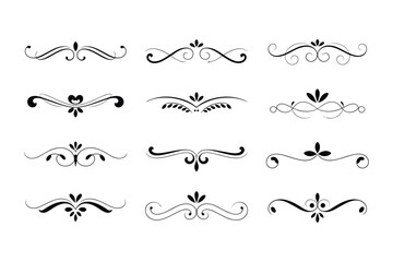 Collection of elegant ornamental dividers