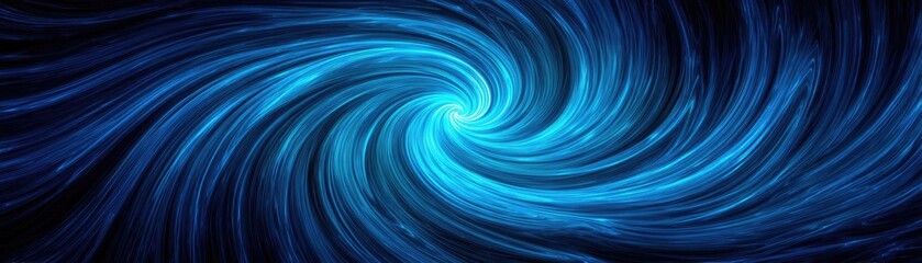 Fototapeta premium Abstract blue swirls forming tornado wind effect concept. Dynamic swirling blue vortex design for creative projects.