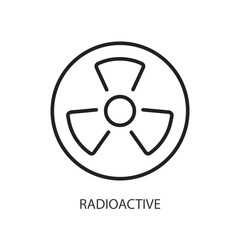 Radioactive thin line icons. Original vector illustration.