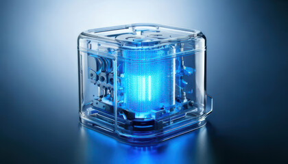 Futuristic concept of fusion reactor for clean hydrogen production. This advanced technology power source symbolizes innovation for future sustainable green energy generation