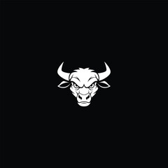 bull face logo. bull vector illustration for icon ,symbol or logo