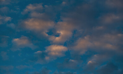 Colourful sunset clouds ,nature background