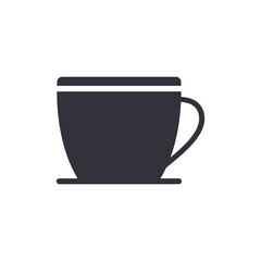 Simple Coffee Cup Symbol Icon Design For Beverage Time
