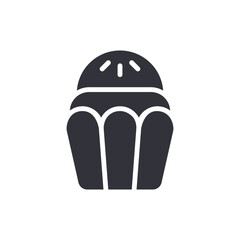 Simple Cupcake Icon Design For Delicious Treat
