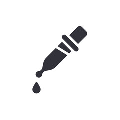 Dropper With Liquid Drop Icon For Graphic Design