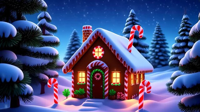 illustration of house gingerbread