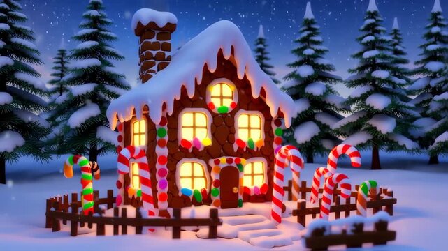 illustration of house gingerbread