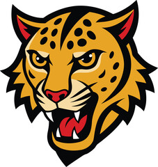 Obraz premium Jaguar head mascot logo vector illustration for esports team, sport club, gaming, t-shirt design, and tattoo design