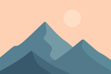 mountain landscape vector illustration