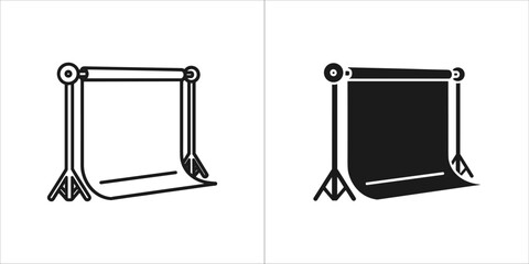 Fototapeta premium Photography studio backdrop stand with paper roll