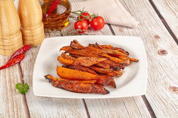 Homemade cuisine - baked sweet batat