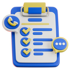 Customer Survey 3D Icon
