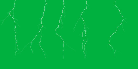 A dramatic display of nature s fury as bright white lightning strikes pierce through a vibrant green sky creating an