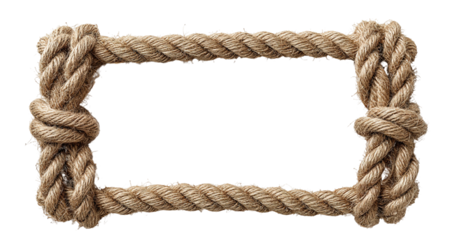 Straight rope isolated on transparent or white background, png
