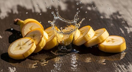 water Splash of Freshness banana, organic healthy food