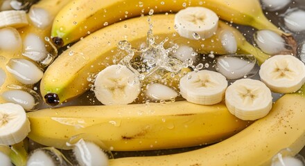 cold water Splash of Freshness banana, organic healthy food