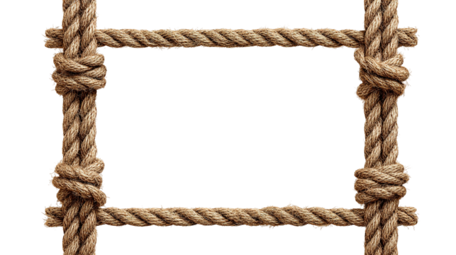 Twisted beige rope isolated on a white background png