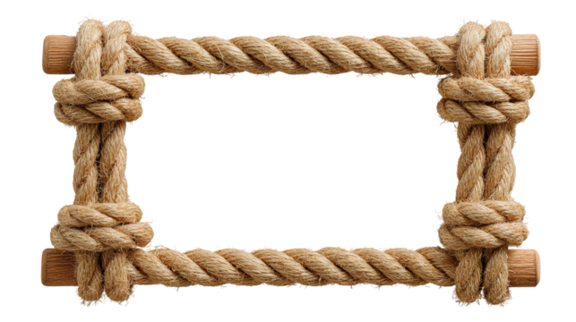 Twisted beige rope isolated on a white background png