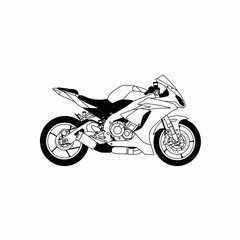 Monochrome Racer Silhouette Sleek Fast and Futuristic