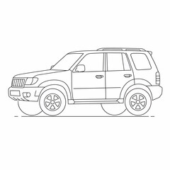 Offroad car outline illustration