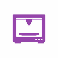 Purple 3D printer illustration