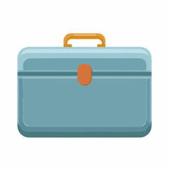 Minimalist Suitcase Flat Vector Icon Design