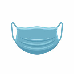 Medical Face Mask Flat Vector Icon