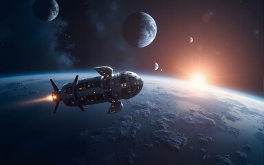 The expansion of space tourism background. generative AI. High quality