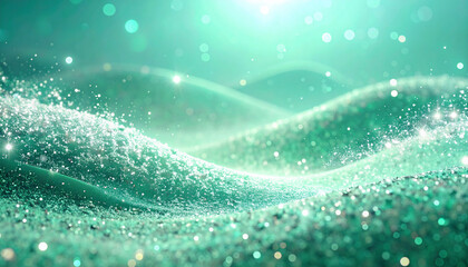 ミントグリーン キラキラ ラメグリッター 背景素材
