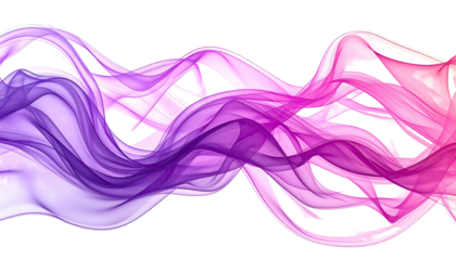 Flowing abstract waves purple, pink gradients on black background