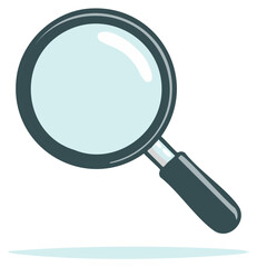 Magnifying glass close up displaying the object for zoom in and search for a scientific data with detective style tools