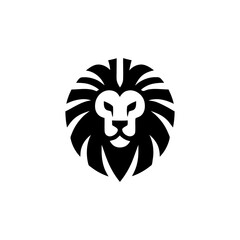 Bold Lion Head Monogram Vector Logo in Striking