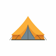 Minimalist Camping Tent Icon Design