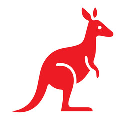 kangaroo icon or logo symbol solid vector illustration 